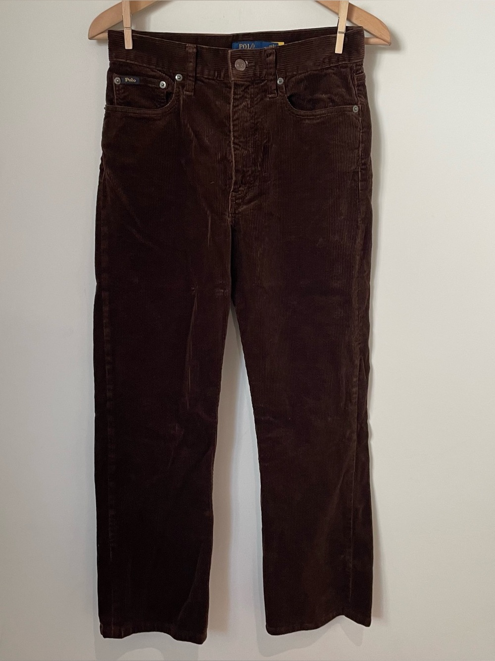 Polo Ralph Lauren Brown Corduroy Straight Leg Pants Size 28